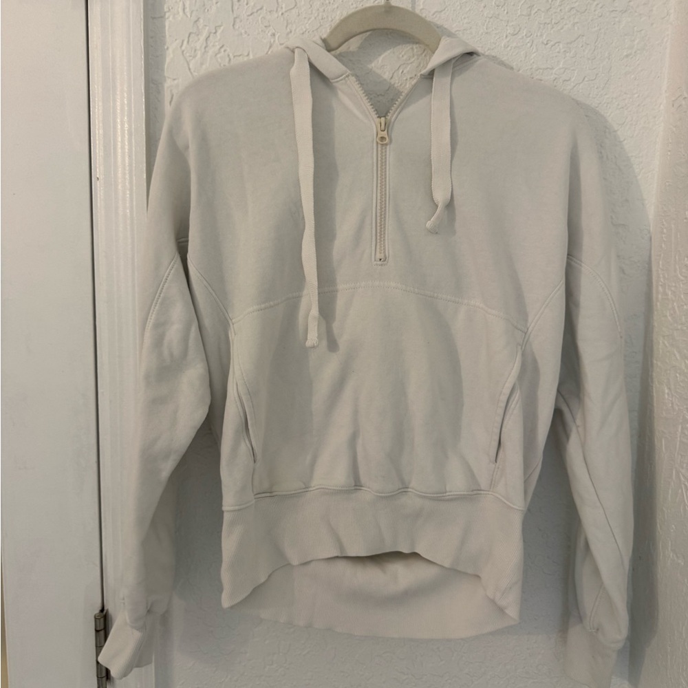 FP Movement by Free People Women's Cream Zip-Up Sweater